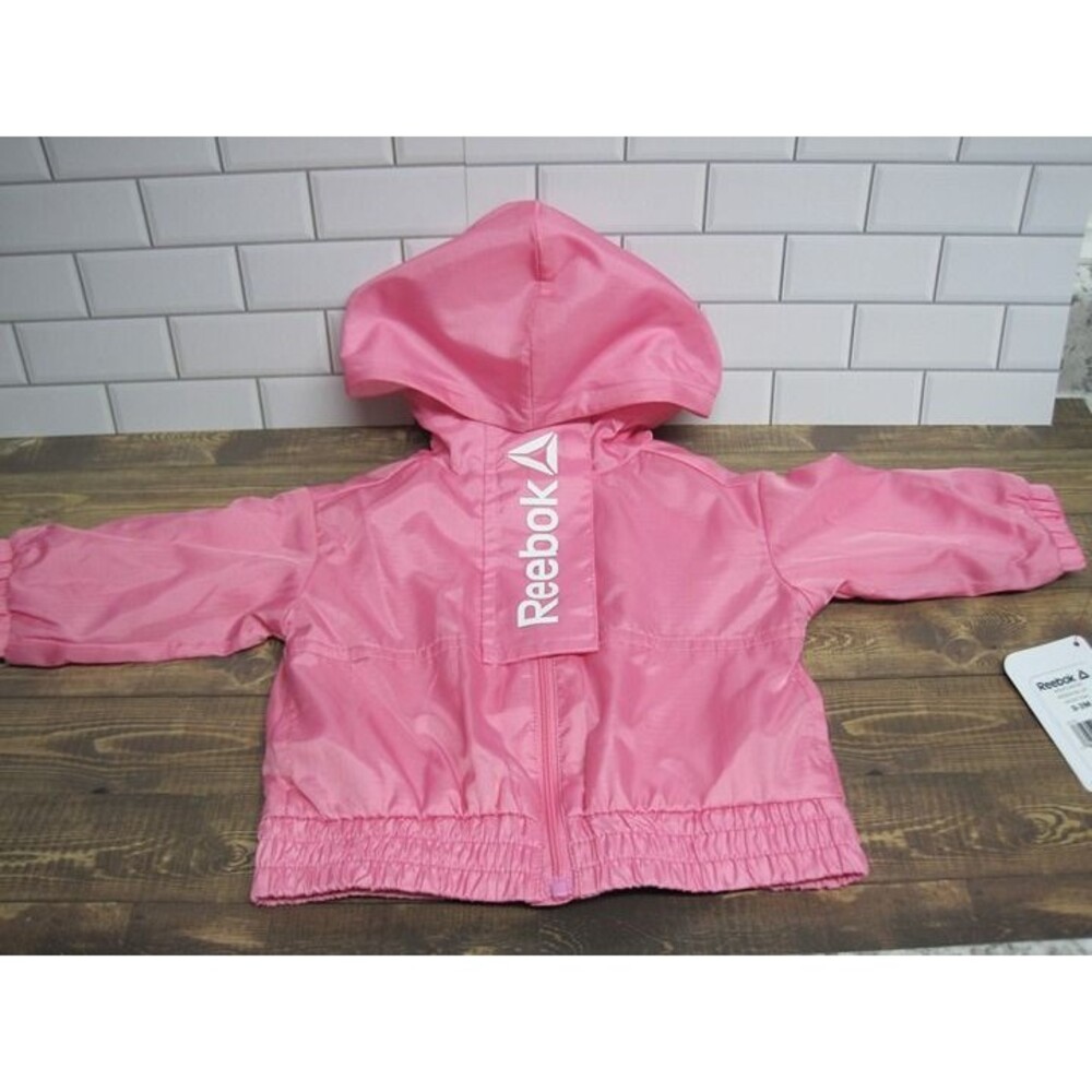 Baby Girls Lined Pink Reebok Jacket Lightweight 0-3 Months New